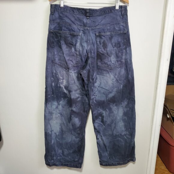 JADED LONDON Low Rise Colossus Fit Jeans Extreme Wide Leg Bleach Dye Men's 36 - Picture 7 of 15